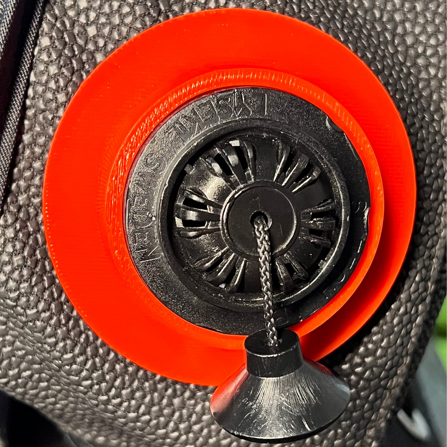 Red Retention Ring Installed